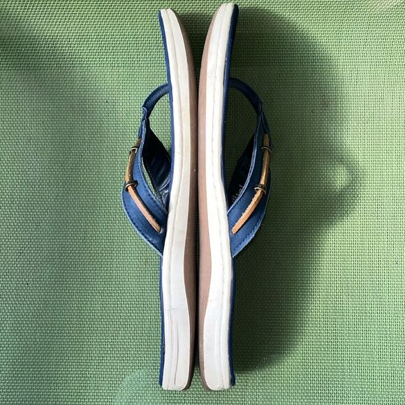 EUC WOMEN’S SIZE 9 SPERRY TOP-SIDER NAVY FLIP FLOPS - Picture 5 of 8